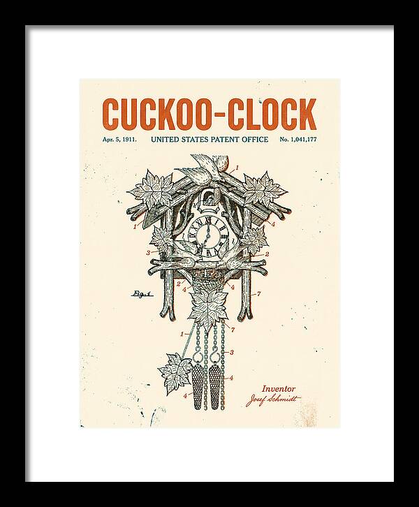 Cuckoo Clock Retro Patent Us1041177a
