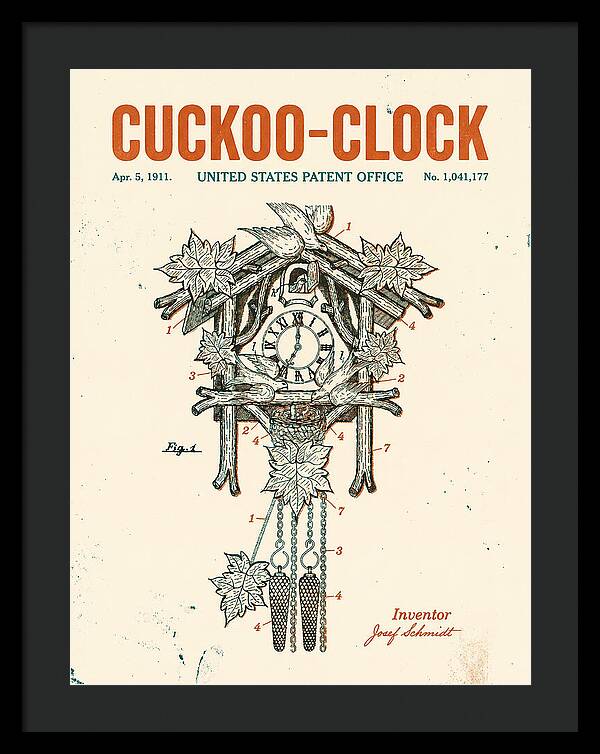 Cuckoo Clock Retro Patent Us1041177a