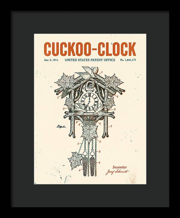 Cuckoo Clock Retro Patent Us1041177a