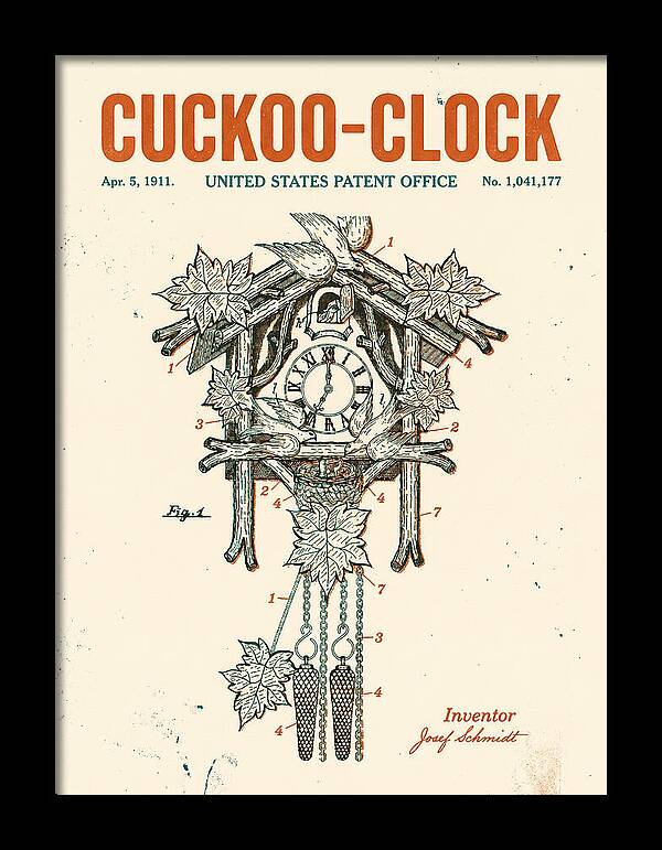 Cuckoo Clock Retro Patent Us1041177a