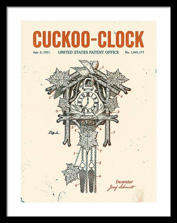 Cuckoo Clock Retro Patent Us1041177a