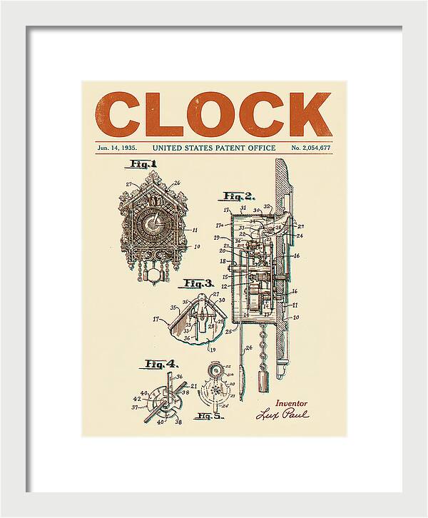 Cuckoo Clock Retro Patent Us2054677a
