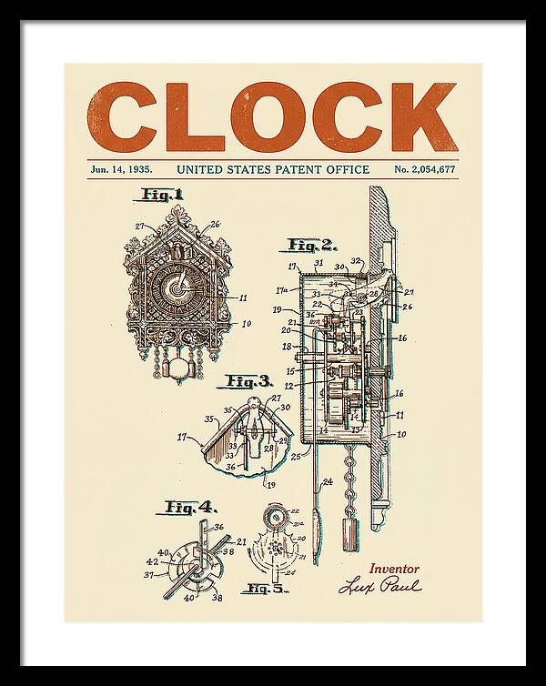 Cuckoo Clock Retro Patent Us2054677a