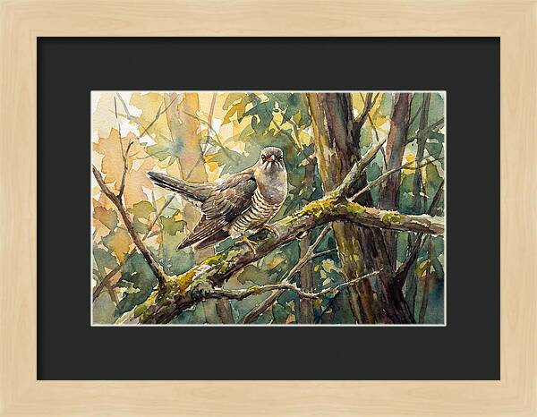 Cuckoo Perched In Nature