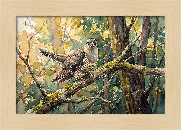 Cuckoo Perched In Nature