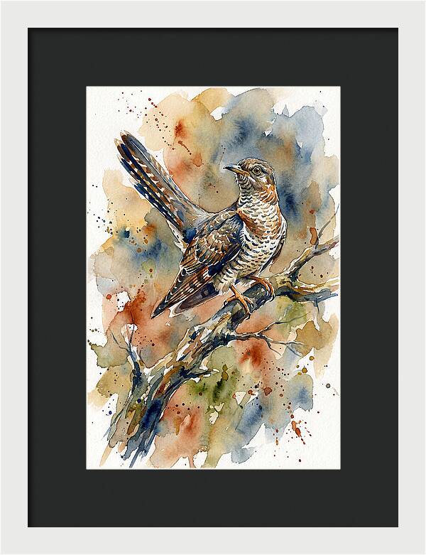 Cuckoo Perched On A Branch