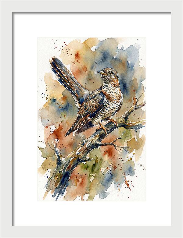 Cuckoo Perched On A Branch