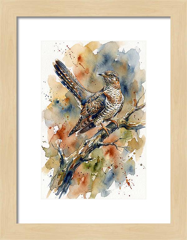 Cuckoo Perched On A Branch