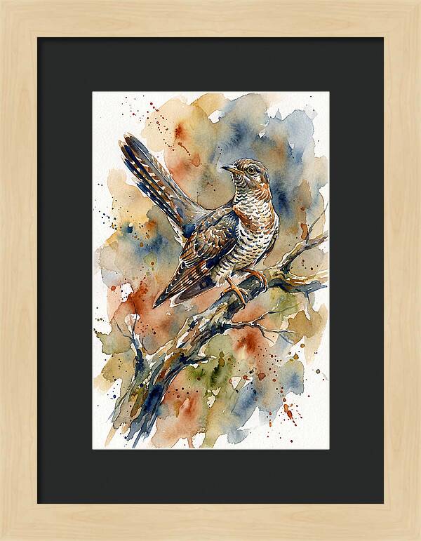 Cuckoo Perched On A Branch