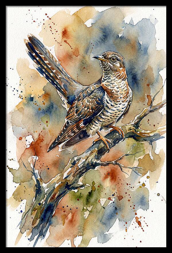 Cuckoo Perched On A Branch