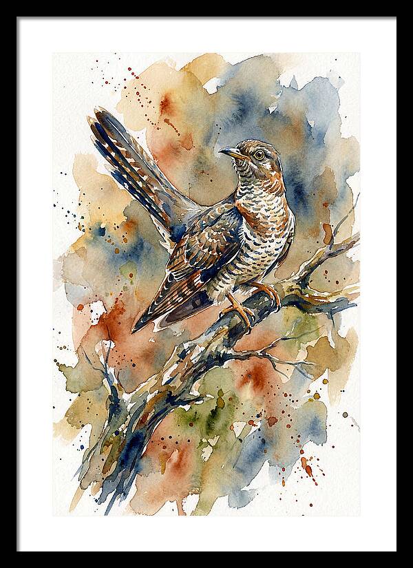 Cuckoo Perched On A Branch