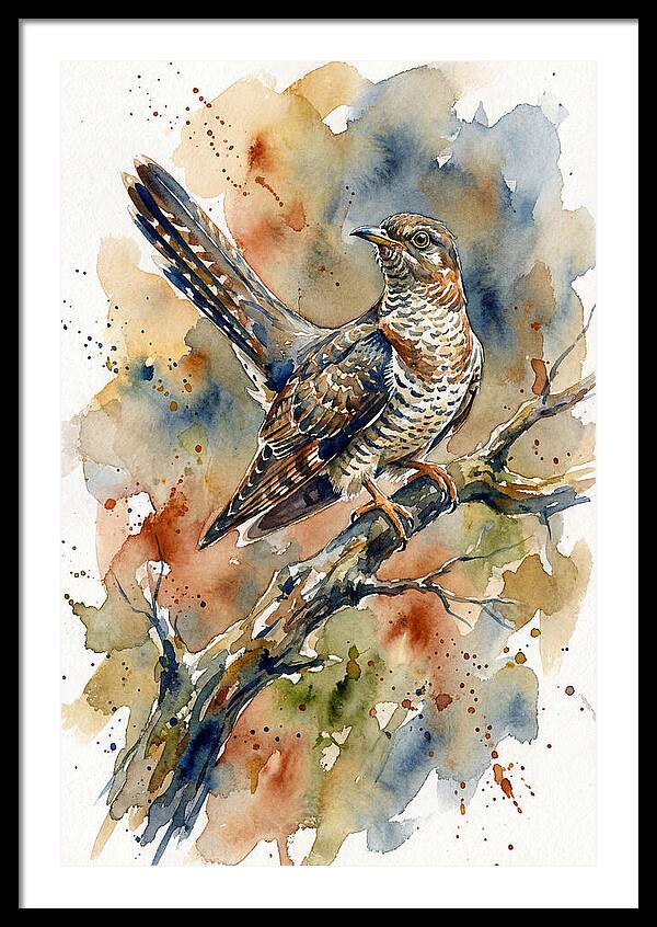 Cuckoo Perched On A Branch