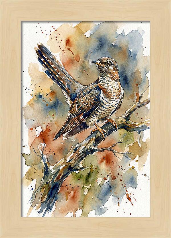 Cuckoo Perched On A Branch