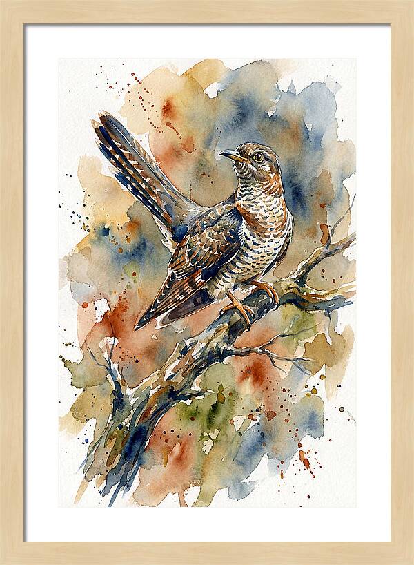 Cuckoo Perched On A Branch