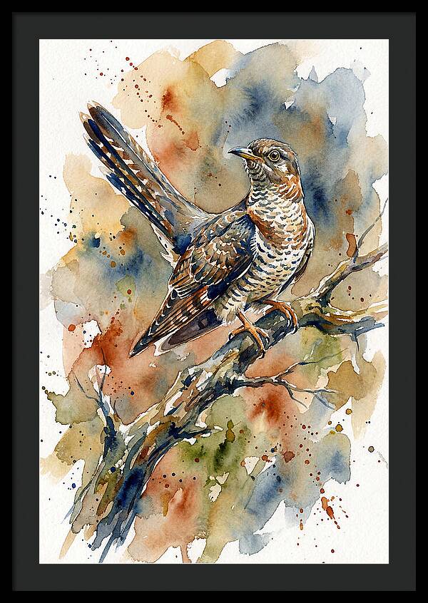Cuckoo Perched On A Branch