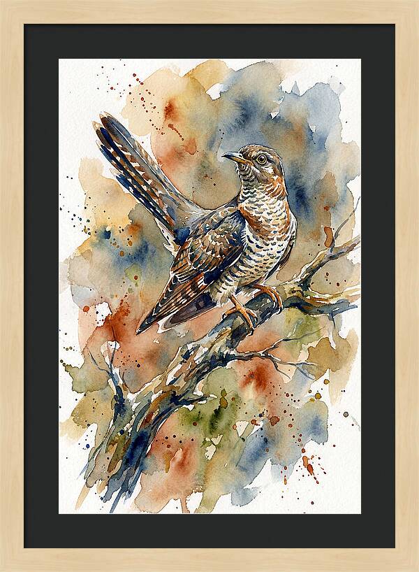 Cuckoo Perched On A Branch