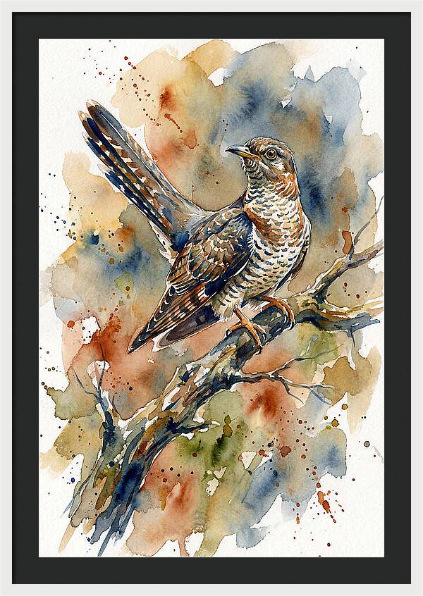 Cuckoo Perched On A Branch
