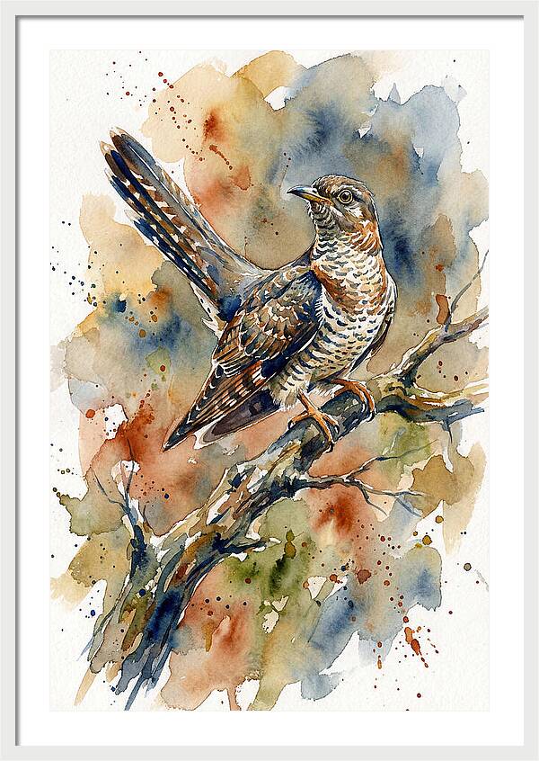 Cuckoo Perched On A Branch