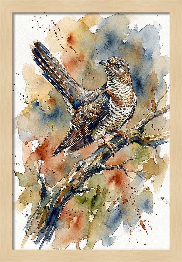 Cuckoo Perched On A Branch