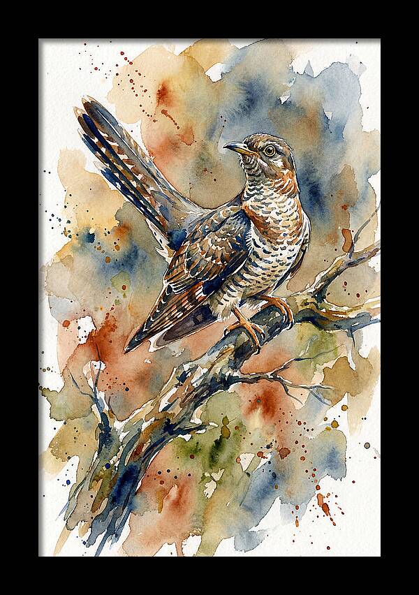 Cuckoo Perched On A Branch