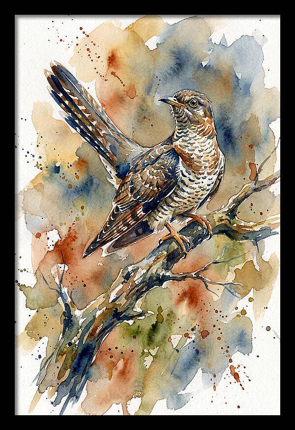 Cuckoo Perched On A Branch