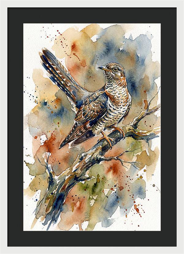 Cuckoo Perched On A Branch