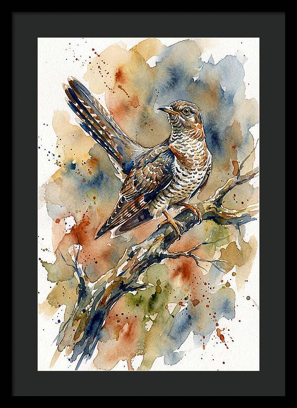 Cuckoo Perched On A Branch