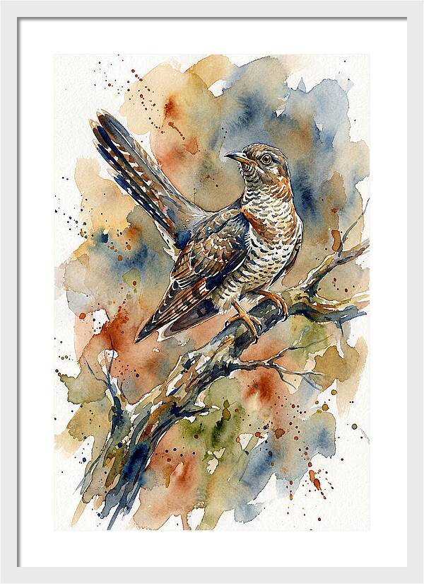 Cuckoo Perched On A Branch