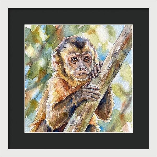 Curious Monkey In Nature