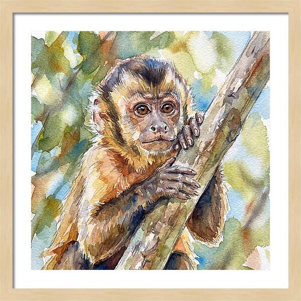 Curious Monkey In Nature
