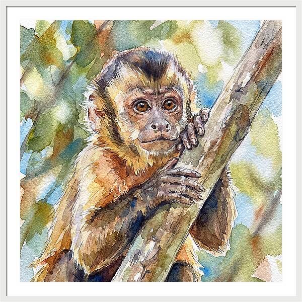 Curious Monkey In Nature