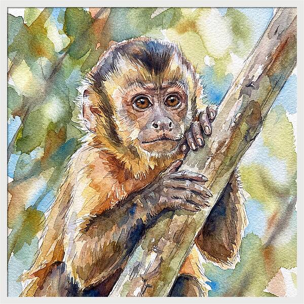 Curious Monkey In Nature