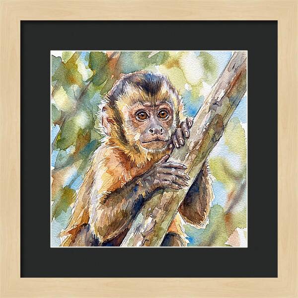 Curious Monkey In Nature