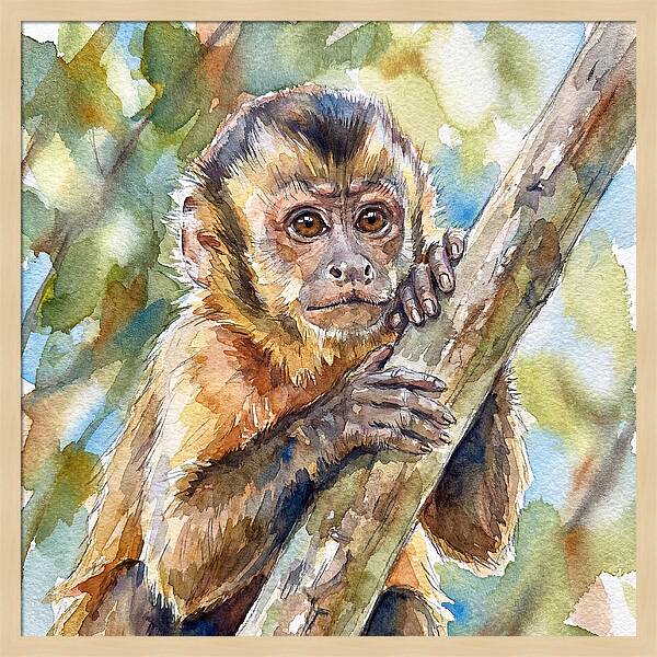 Curious Monkey In Nature