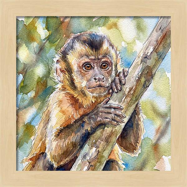 Curious Monkey In Nature