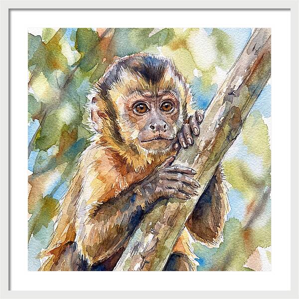 Curious Monkey In Nature