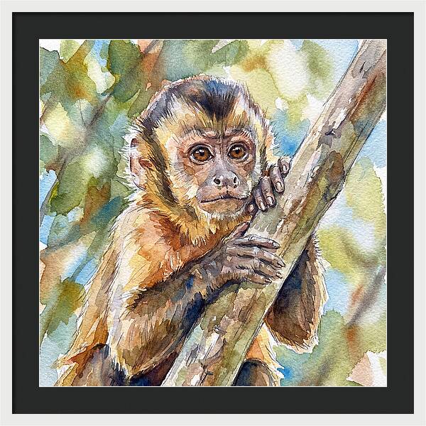 Curious Monkey In Nature