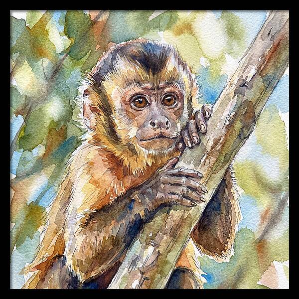 Curious Monkey In Nature