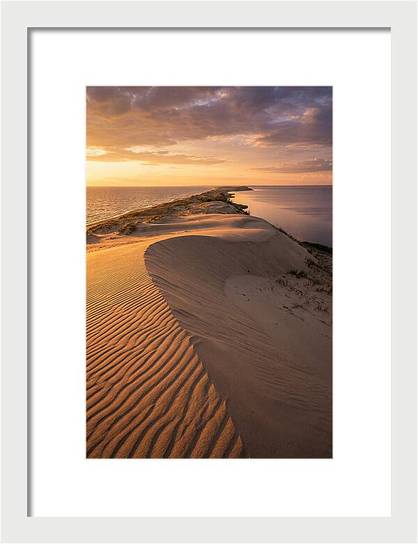 Curonian Spit Sand Dunes At Golden Hour