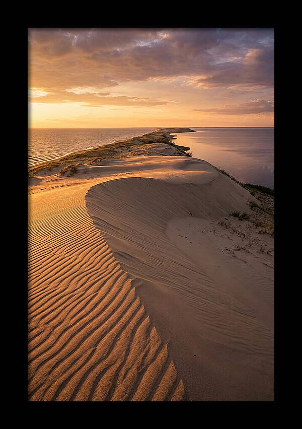 Curonian Spit Sand Dunes At Golden Hour