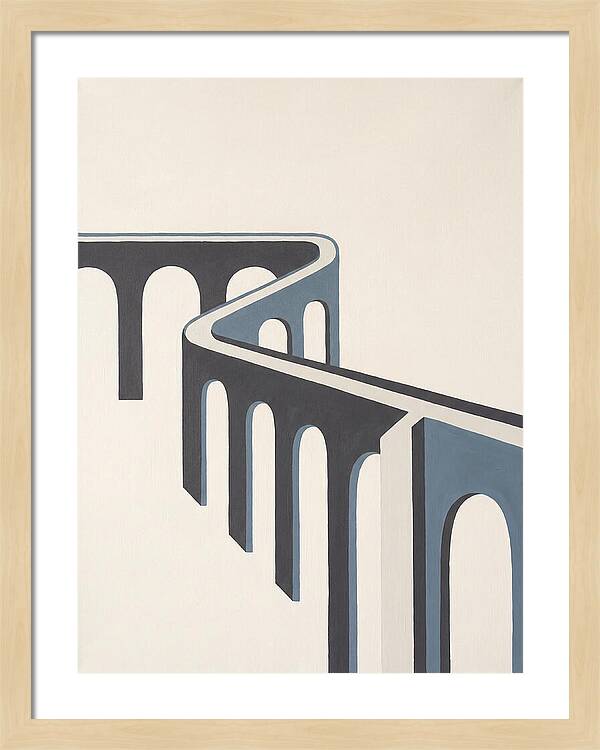 Curved Aqueduct In Minimalism