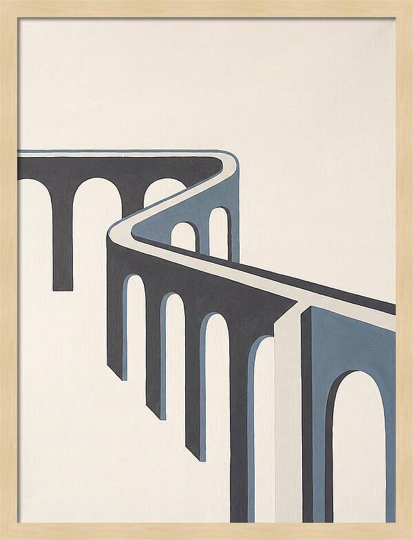 Curved Aqueduct In Minimalism