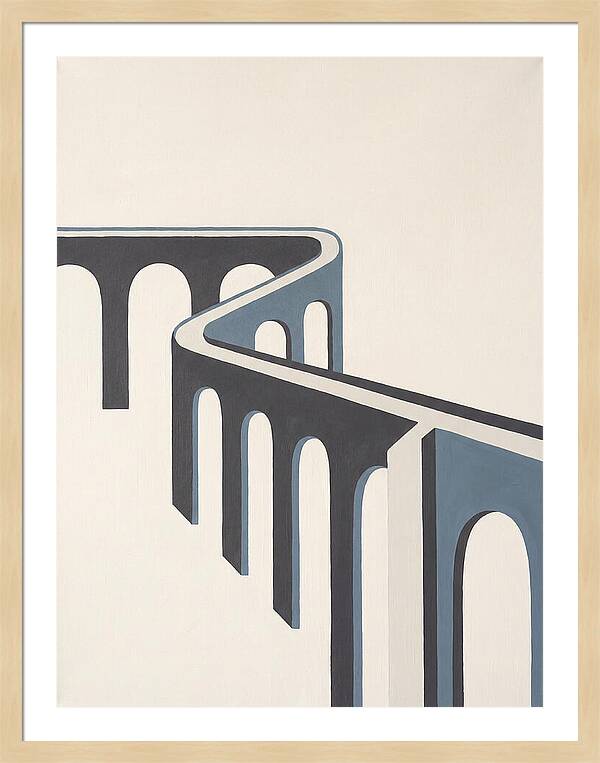 Curved Aqueduct In Minimalism
