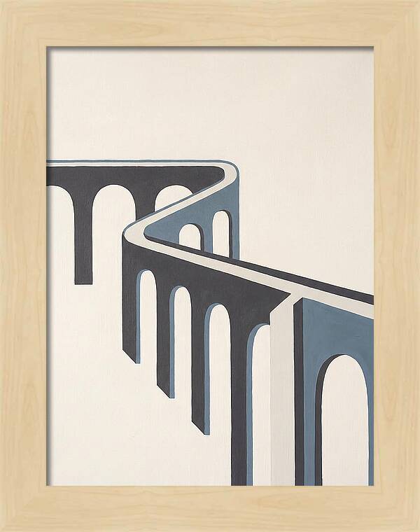 Curved Aqueduct In Minimalism