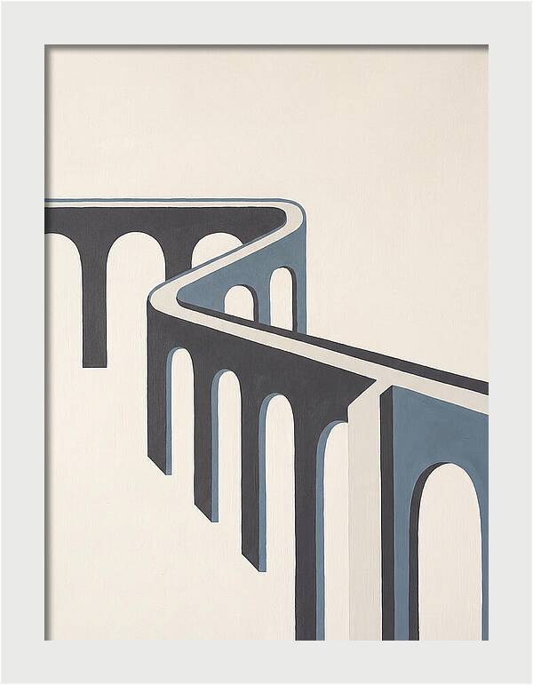 Curved Aqueduct In Minimalism