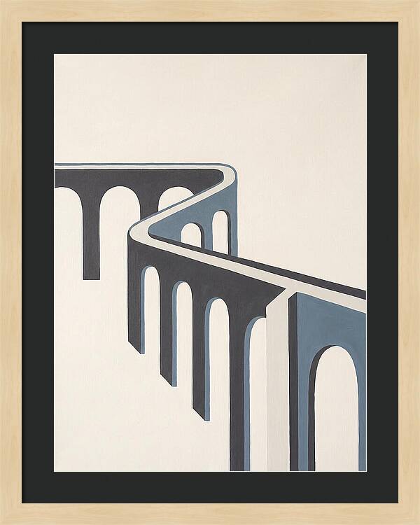 Curved Aqueduct In Minimalism