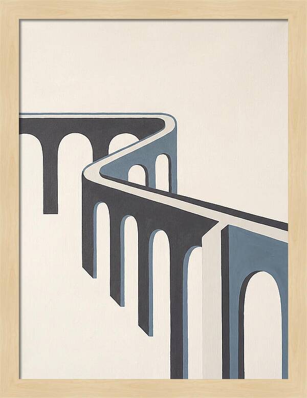 Curved Aqueduct In Minimalism