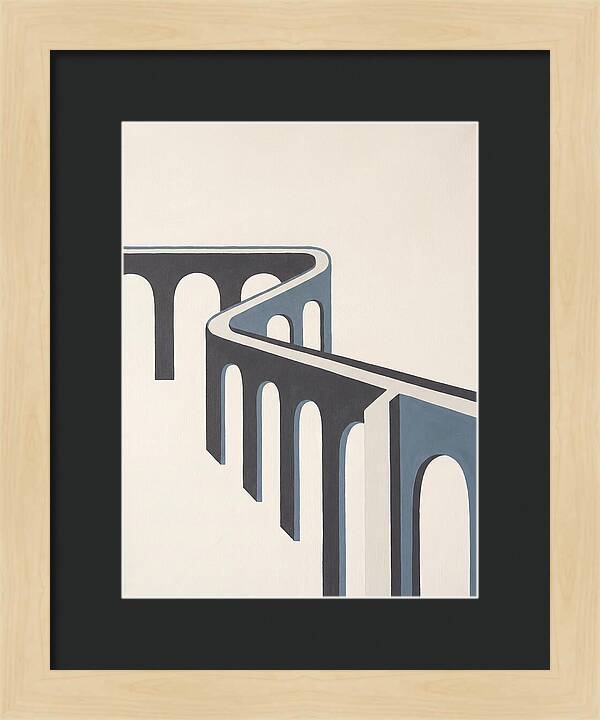 Curved Aqueduct In Minimalism
