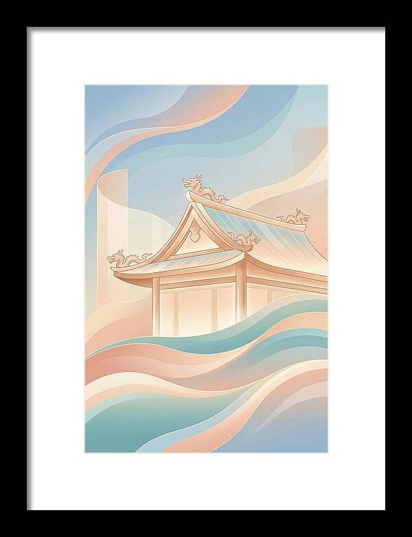 Curved Roof Temple With Dragons