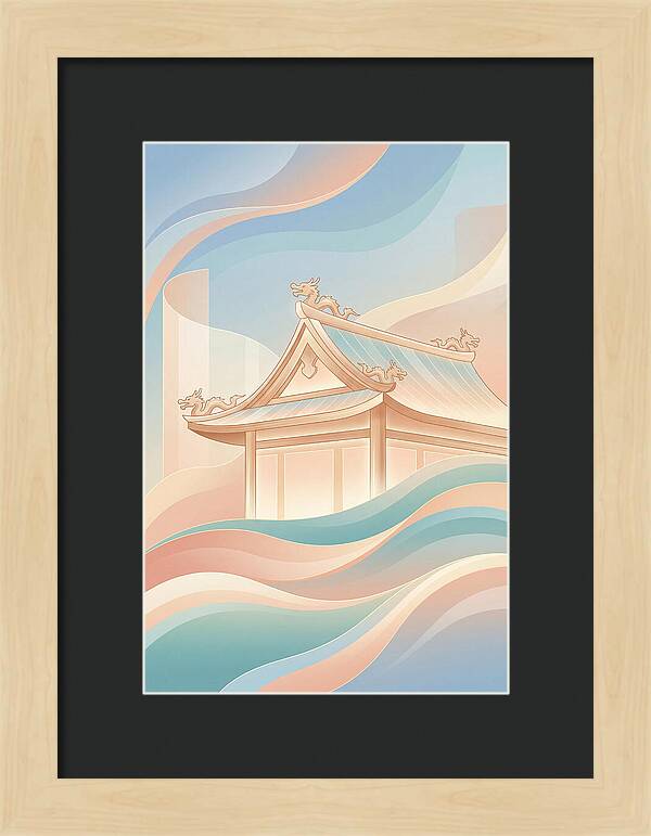 Curved Roof Temple With Dragons